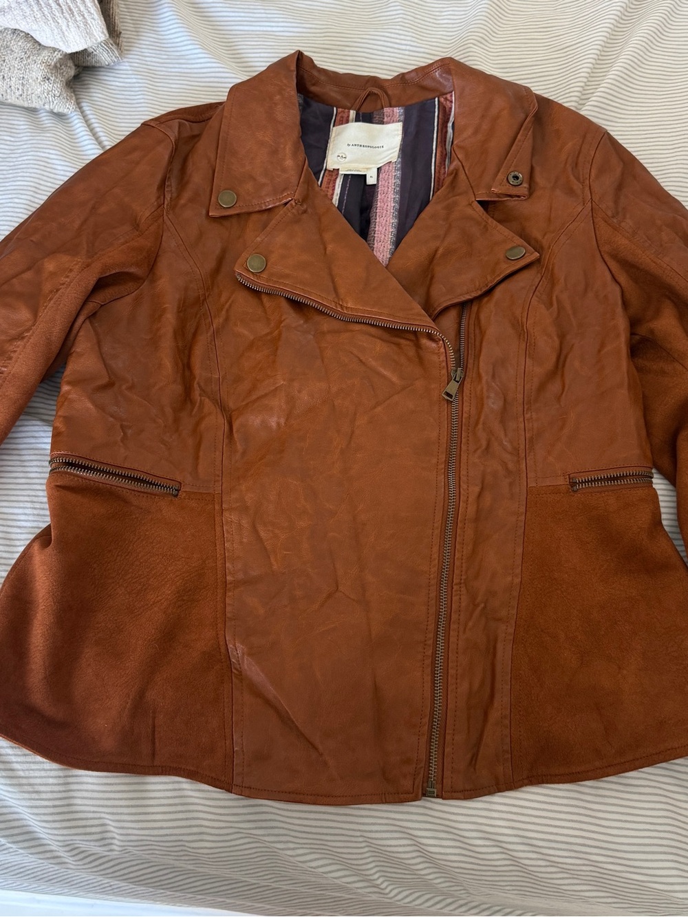 Anthropologie Robyn Faux Leather Moto Jacket